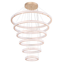 Zedon Iron & Acrylic LED 6 Light Pendant